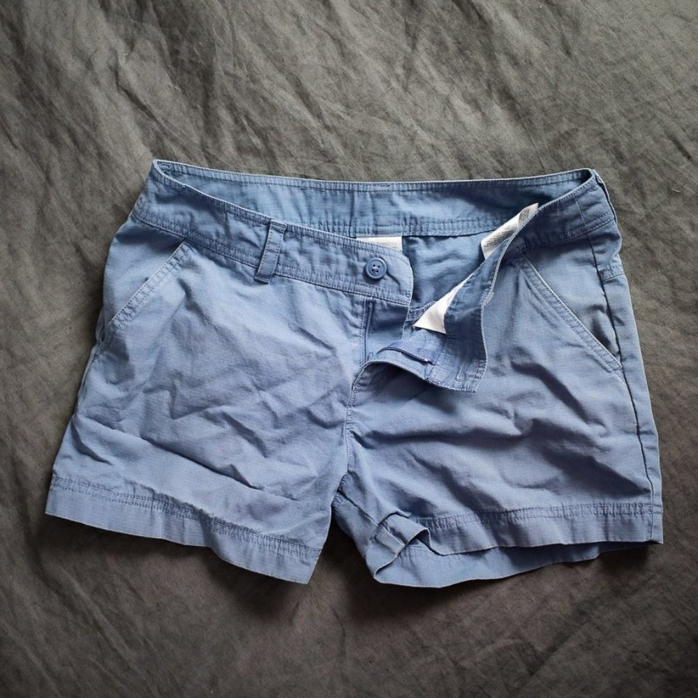 Columbia Blue Cotton Twill Shorts - Size 8